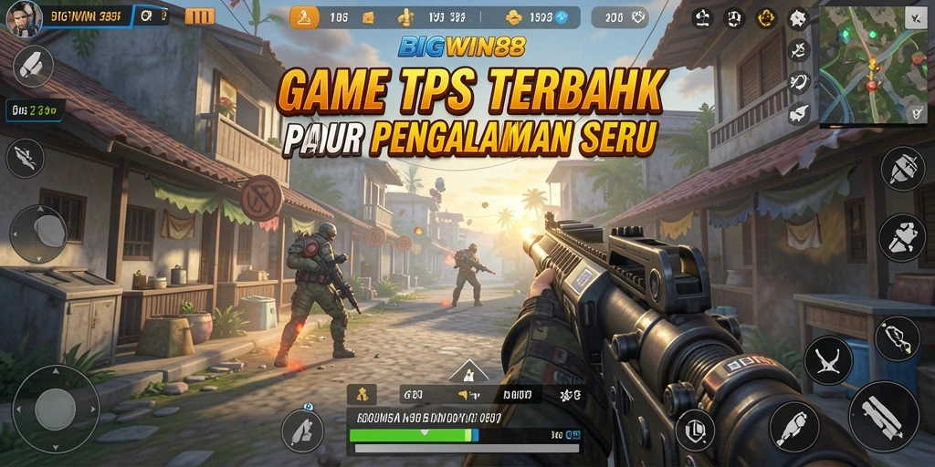 Screenshot BIGWIN88 menampilkan aksi seru dalam gameplay TPS.