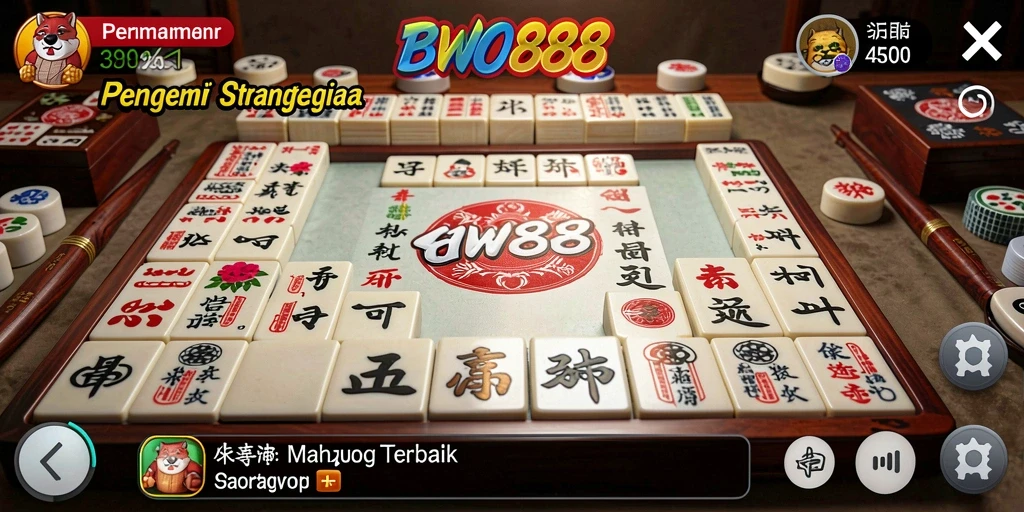 Screenshot gameplay BWO888 menampilkan suasana permainan Mahjong yang seru.