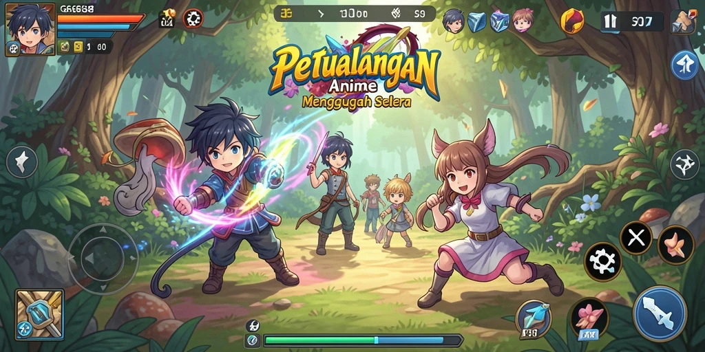 Tampilan gameplay G668 dengan karakter Anime yang menarik.