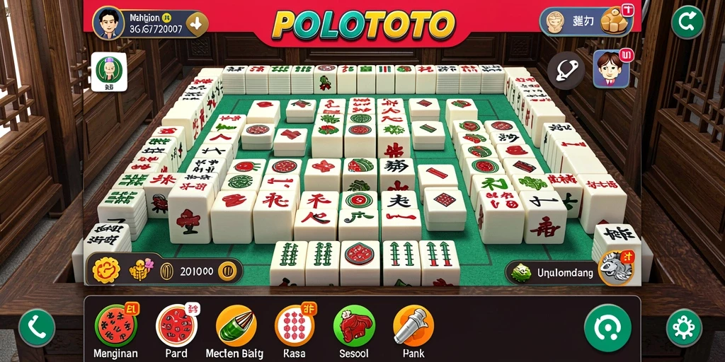 Tampilan gameplay seru dalam POLOTOTO yang penuh tantangan.