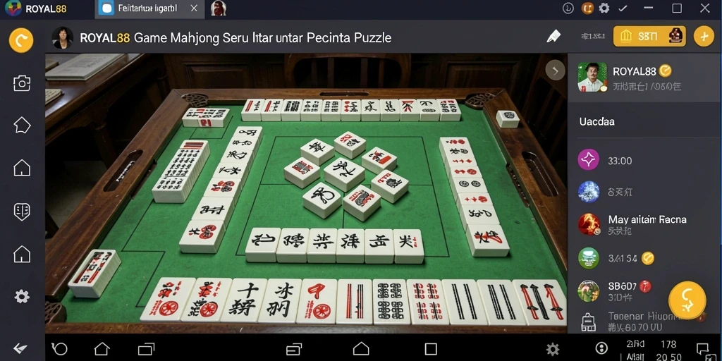 Tampilan gameplay menarik dari ROYAL88, menunjukkan keseruan Mahjong.