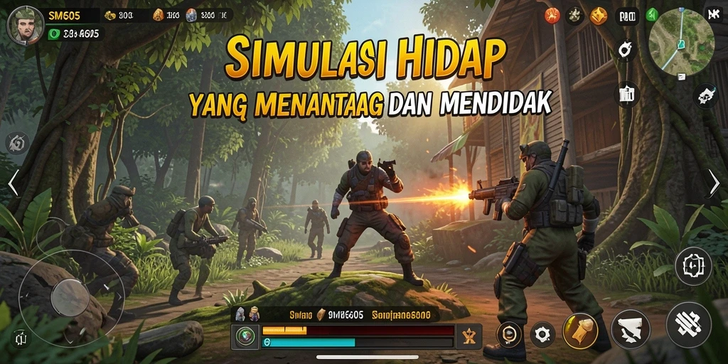 Tampilan gameplay SM605 yang menarik dengan interaksi mendalam.
