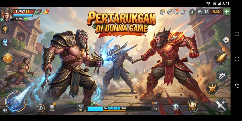 Tampilan aksi pertarungan mendebarkan di SURYA88.