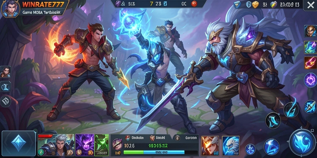 Tampilan gameplay seru dan strategis di WINRATE777.